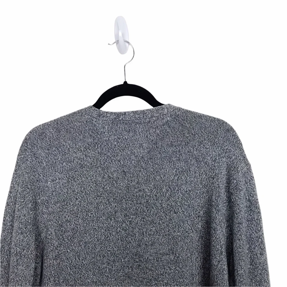 Tommy Hilfiger Gray V Neck Knit 100% Cotton Sweater